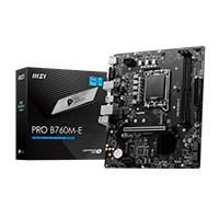 MOTHERBOARD MSI PRO B760M-E SOCKET 1700 2DDR5 6400 1HDMI 1VGA 1M.2 MICRO ATX - Msi