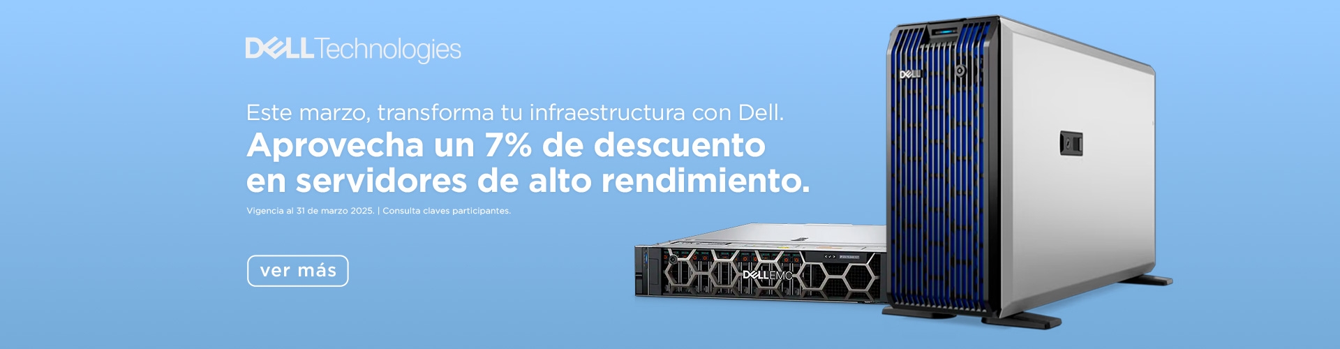 Aprovecha un 7% de descuento en servidores de alto rendimiento.