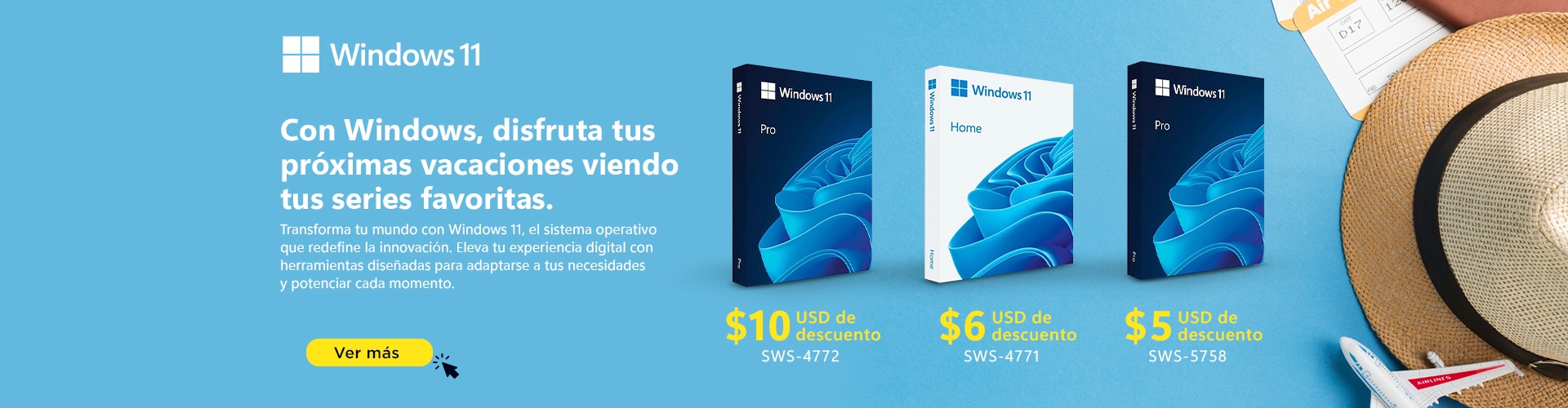 Con Windows, disfruta tus prximas vacaciones viendo tus series favoritas.